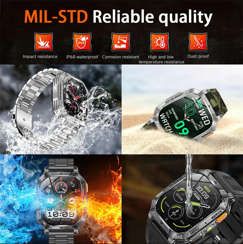 1400mAh Super Battery Durable Adult Smart Watch 2.01 inch