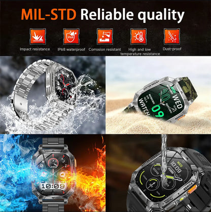 1400mAh Super Battery Durable Adult Smart Watch 2.01 inch