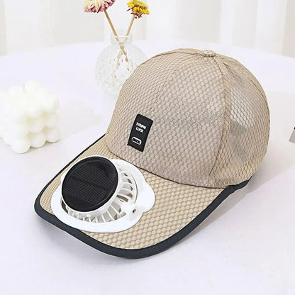 Breathable Sunhat with Solar Fan Sun Block Baseball Hat
