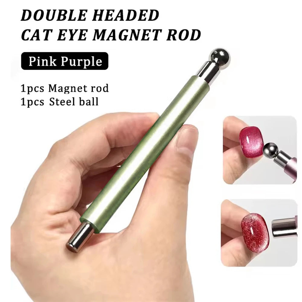 3 In 1 Dual Headed Cat Eye Nail Art Magnetic Stick