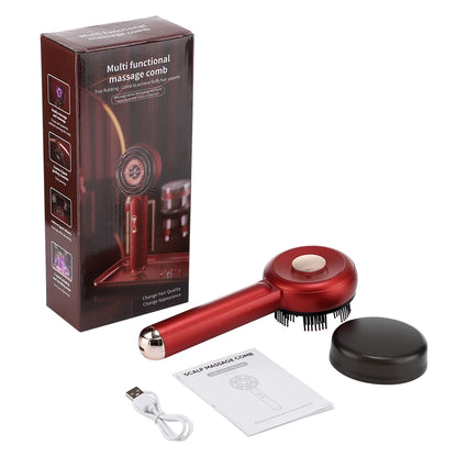 Electric Massage Comb Vibration Red Light Therapy Hair Growth