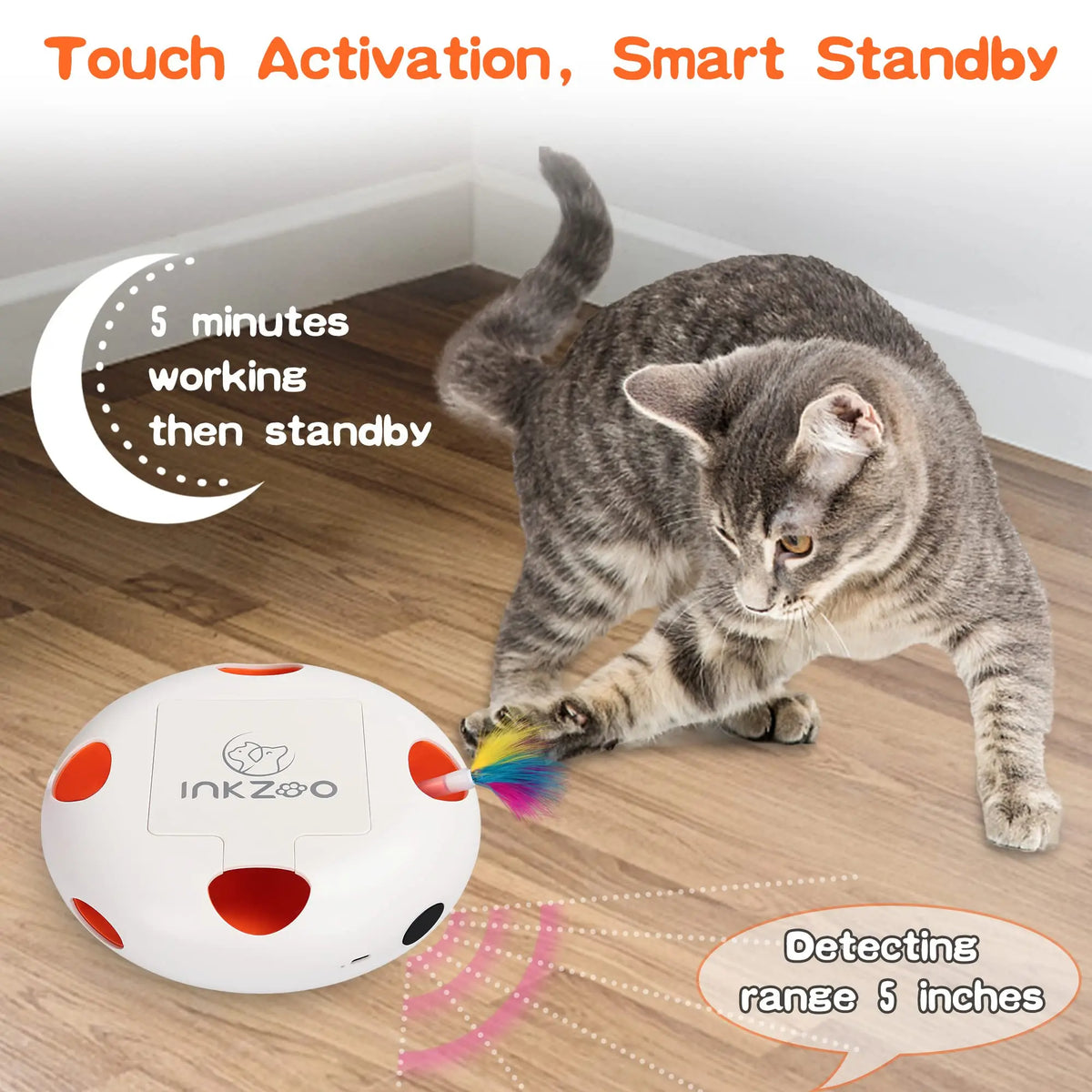 INKZOO Cat Toys, Interactive Cat Toys for Indoor Cats,