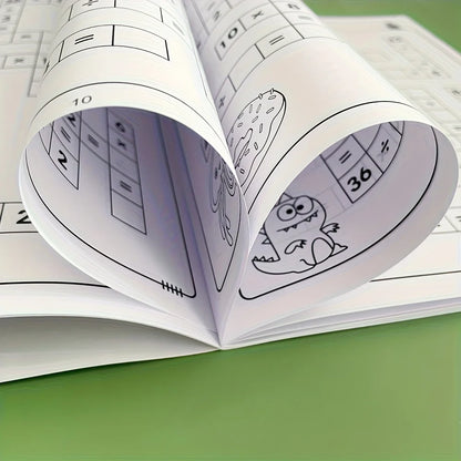Children's math crossword puzzle book practice