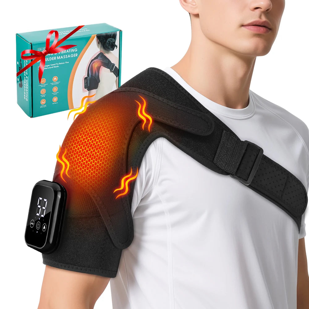 Electric Shoulder Massager Heating Pad Vibration Massage