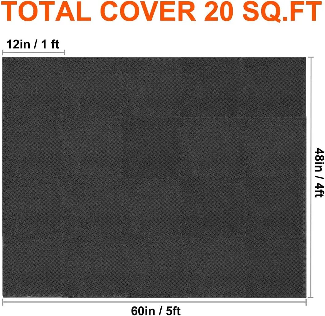 Puzzle Fitness Mat EVA Interlocking Foam Floor Tiles Sports