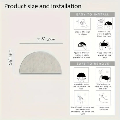 12 Pcs Felt Bulletin Board Living Room Sofa Wall Self-Adhesive