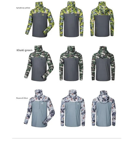 Men's Summer Outdoor Cycling Fiing Sun Protection Ice Silk