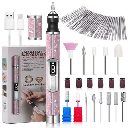 Cordless Electric Nail File Set 4 Adjustable Speeds