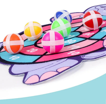 Child Montessori Toys Cartoon Animal Dart Board Sticky Ball