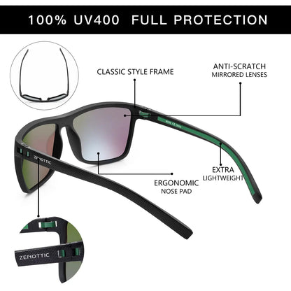Polarized Sunglasses for Men Shades Lightweight TR90 Frame