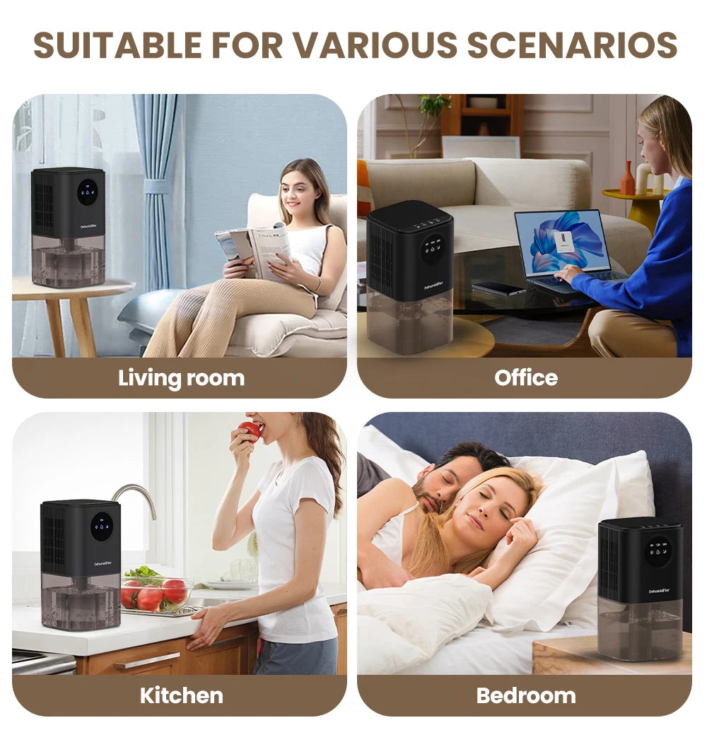 Portable Dehumidifier With 35 Ounces Capacity