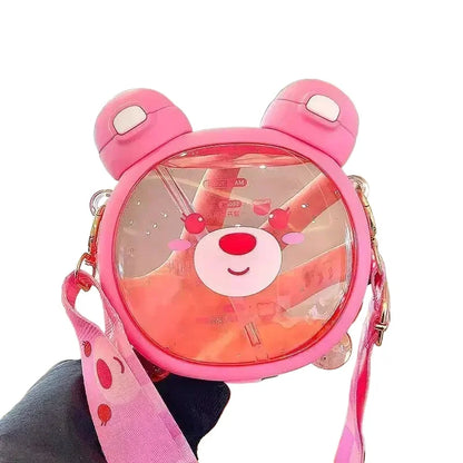 750MLCute Bear Kettle Straw Water Bottle