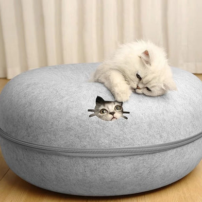 B-Tunnel Donut Cat Bed Interactive Tunnel Pet