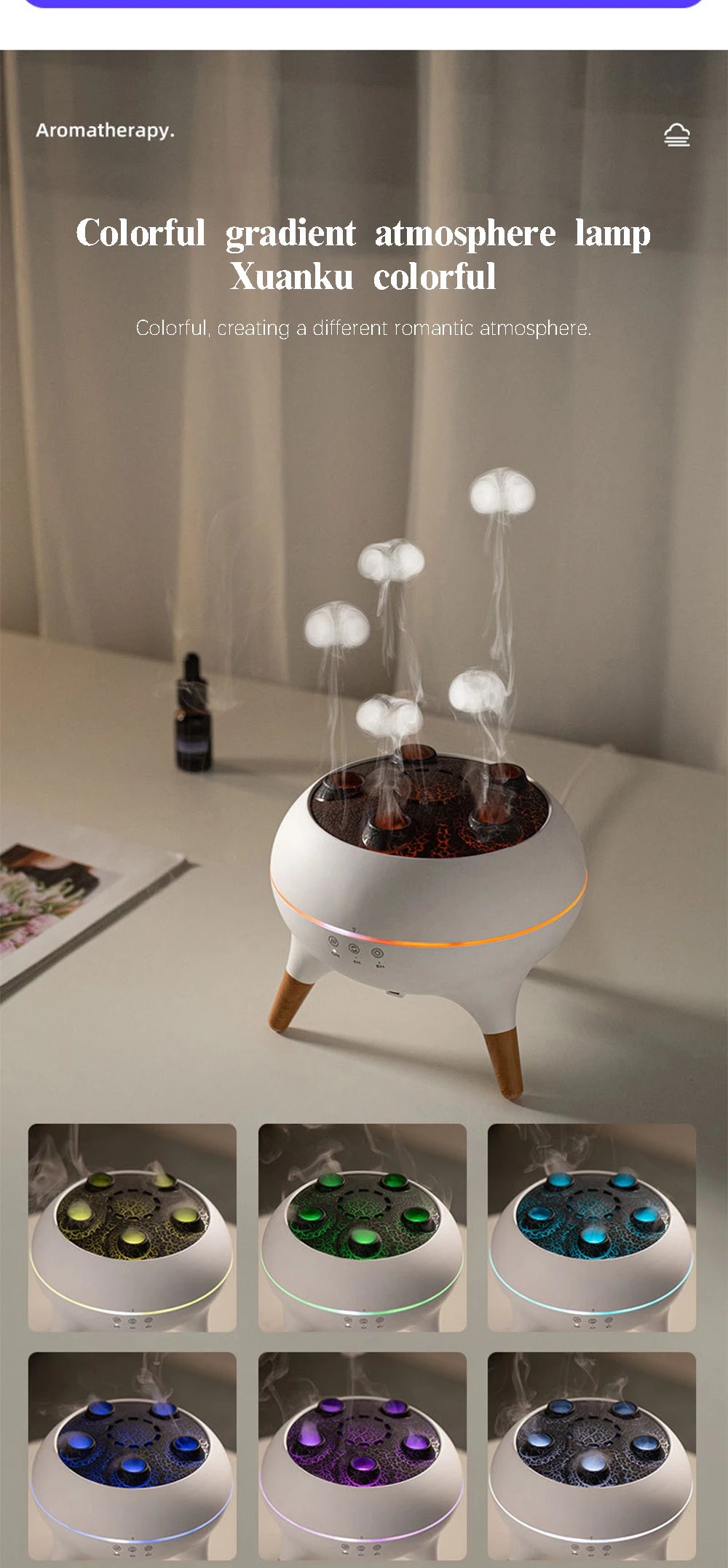 Dynamic Jellyfish Air Humidifier Essential Oil Diffuser