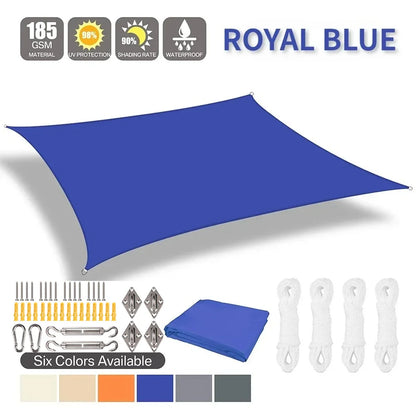 Sun Shade Sail Waterproof Outdoor Square Rectangle Garden