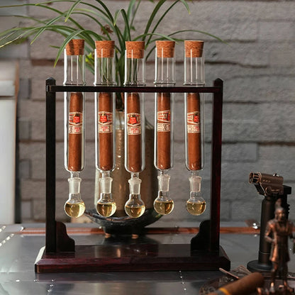 Glass Cigar Tubes Humidor Set Cigar Flavor Infuser