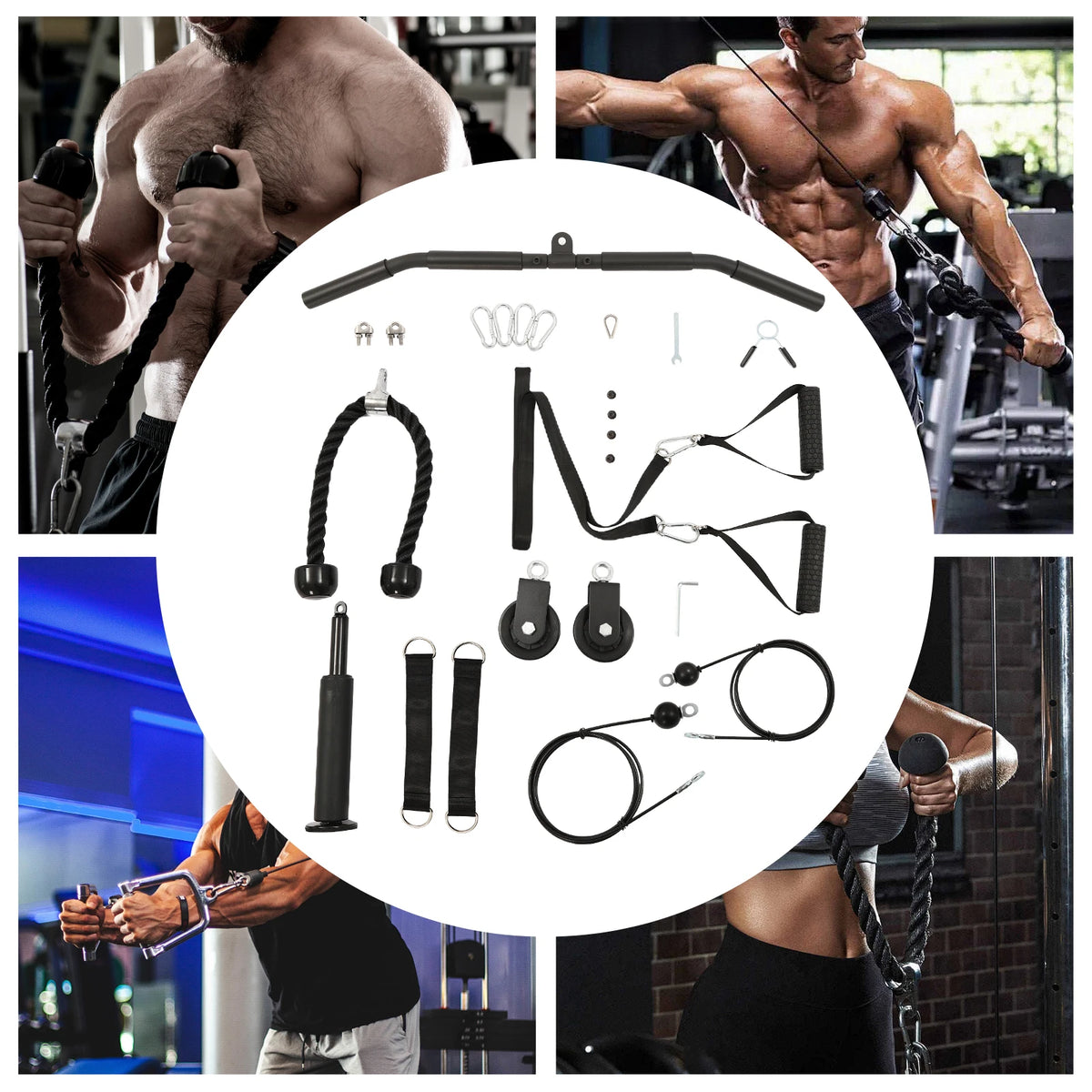 Cable Weight Pulley System for Home Gym
