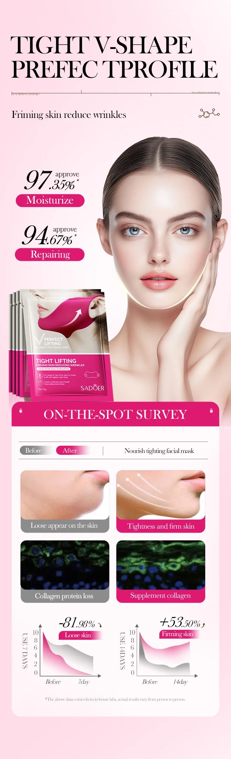 V-Shape Firming Face-lift Slimming Mask Removal