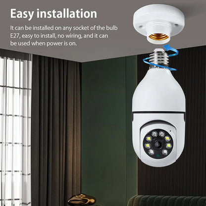 1080P HD E27 Bulb Surveillance Camera Anti-theft Outdoor