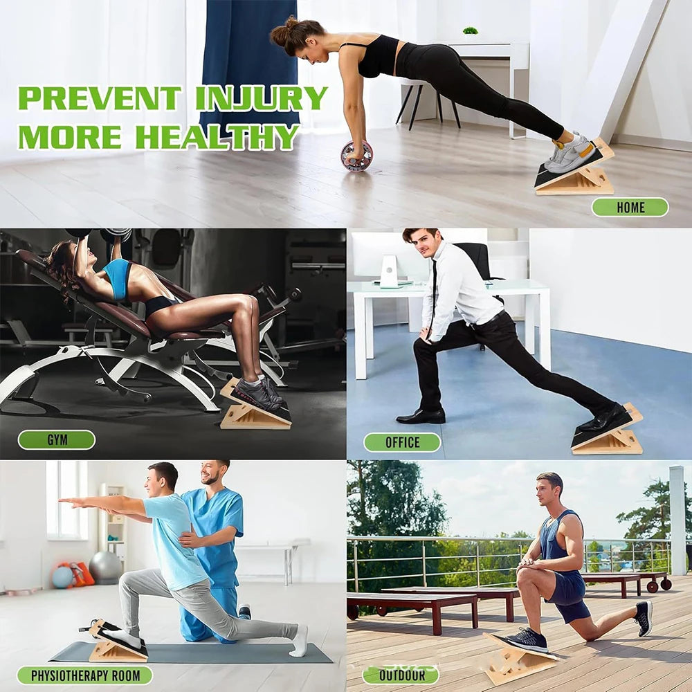 Foldable Wooden Incline Board Adjustable Calf Ankle Stretcher