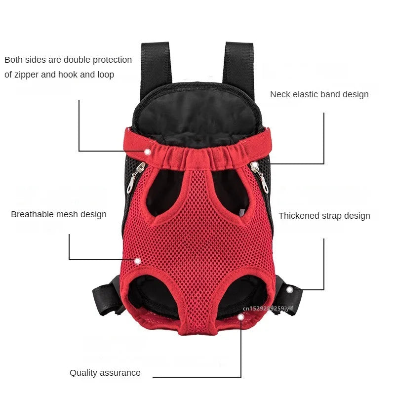 Pet Cat Dog Carrier Backpack Travel Breathable Double Shoulder