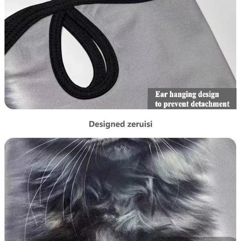 3D Ear Hanging Cycling Animal Face Mask Animal Pattern