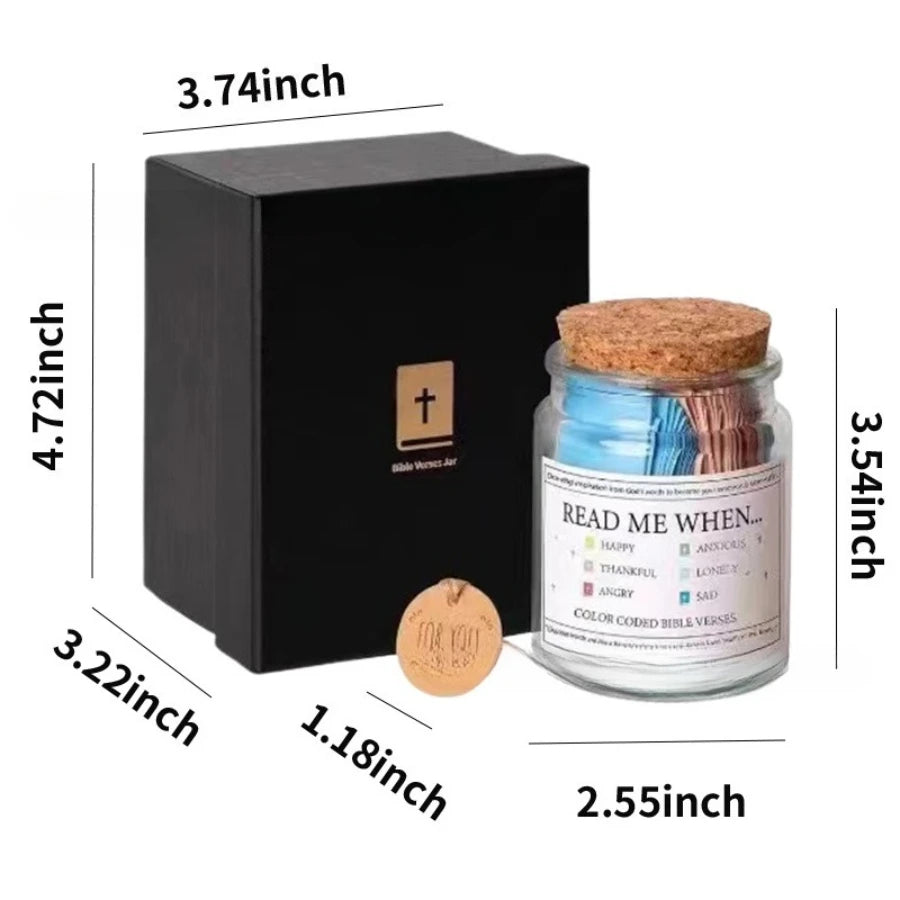 Bible Verses  in Glass Jar Bible Verse Jar Pious Prayer