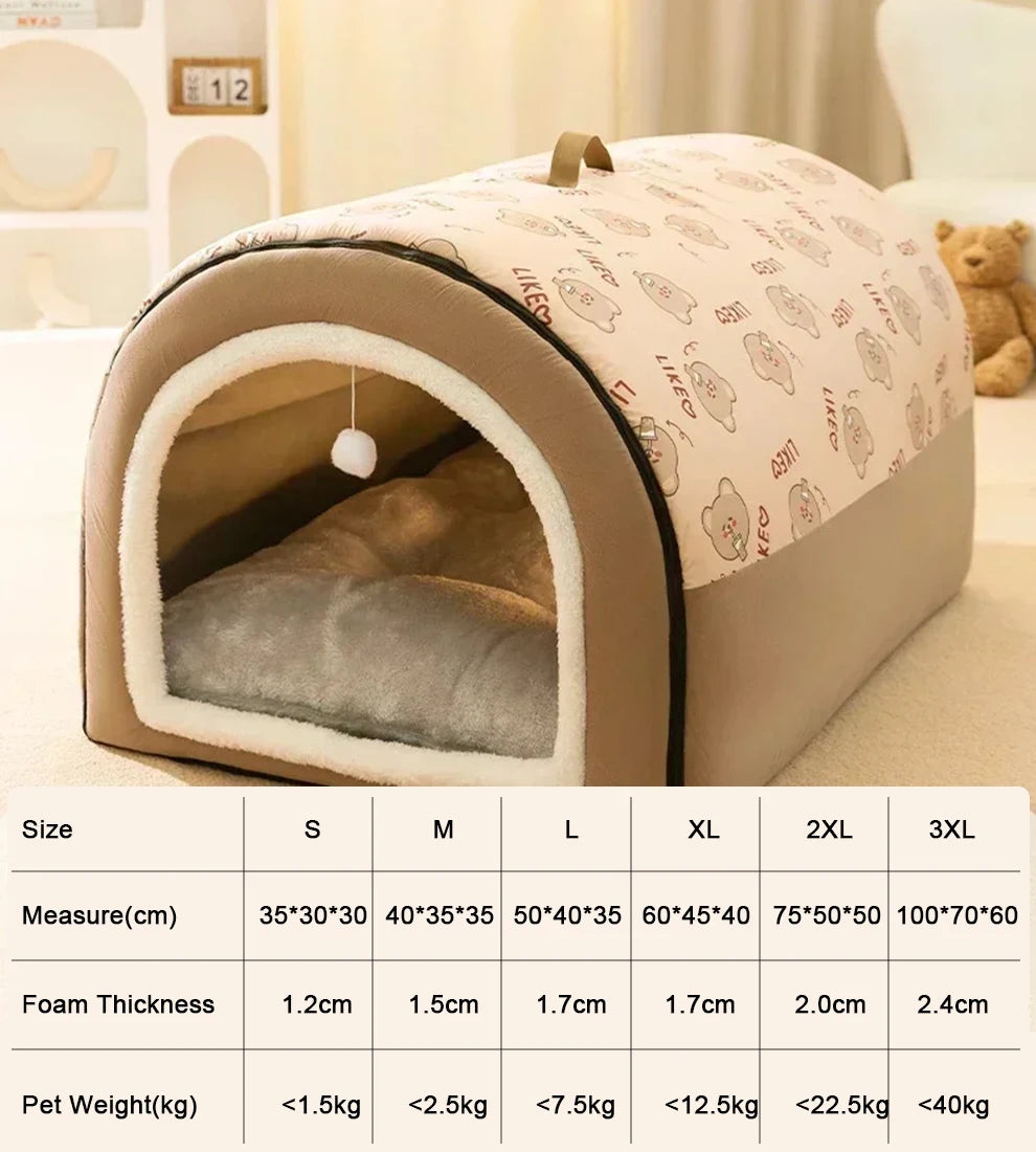 Hot Winter Warm Dog Removable Pet Sleeping House