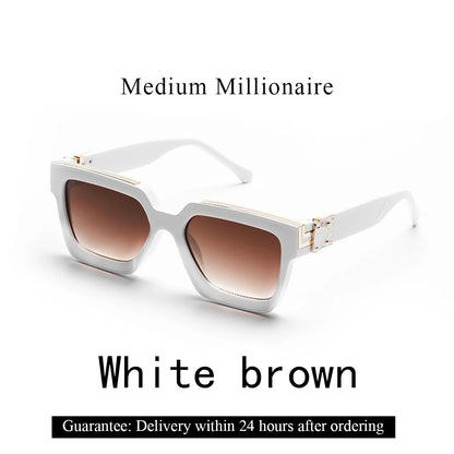 Retro Black Millionaire Shades Luxury Sunglasses
