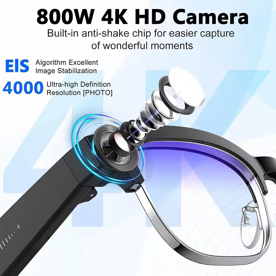 800W Pixel Camera Smart Glasses Men Video Recording AI Photo