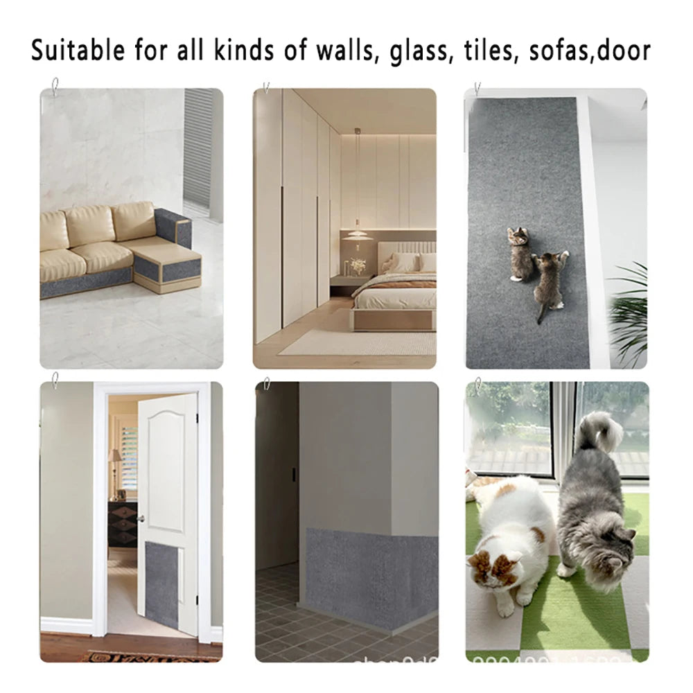 Self-Adhesive Cat Scratching Mat Trimmable Cat Carpet