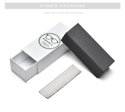 FONEX Titanium Sunglasses Men Famous Brand Design
