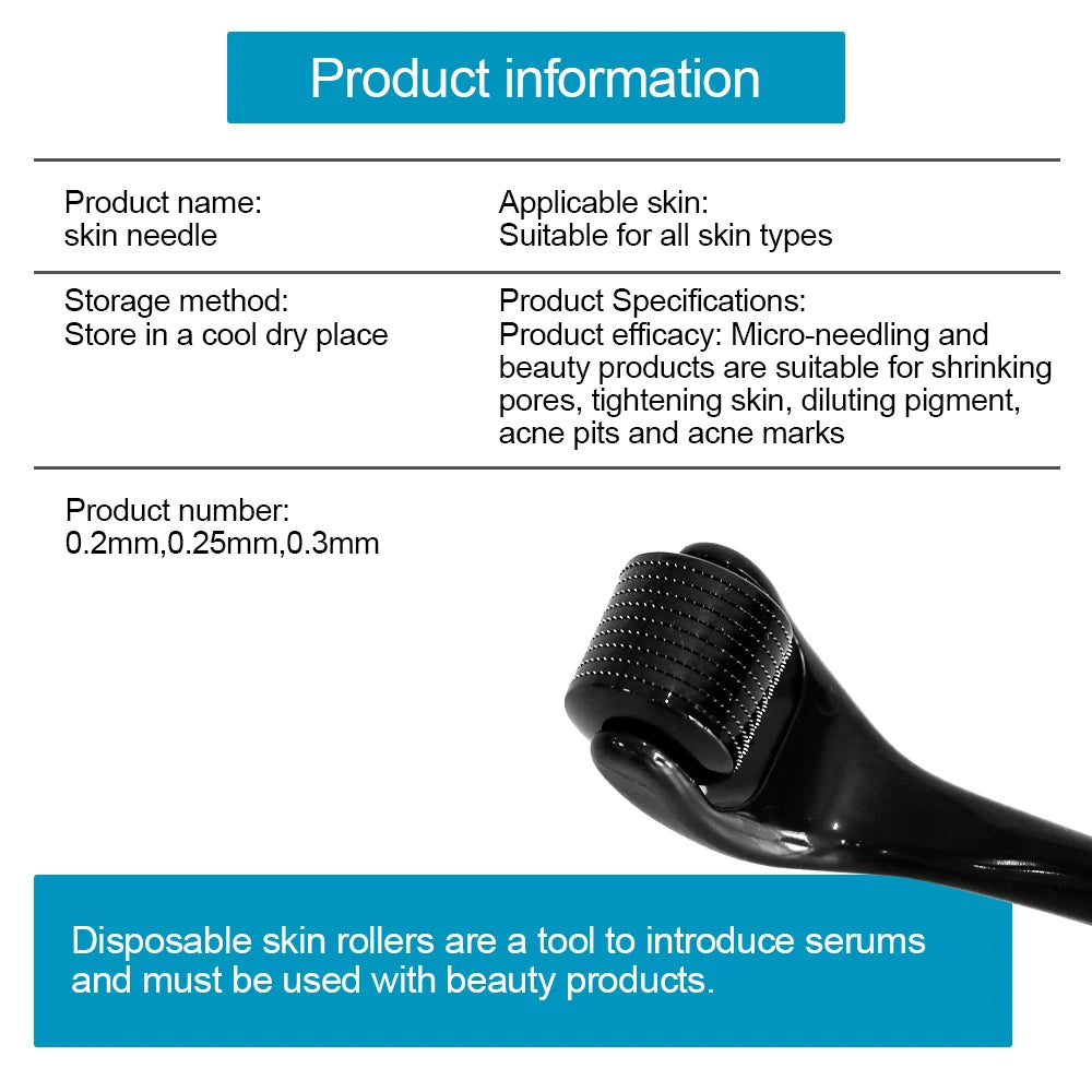 Derma Roller for Facial Body Hair Growth Skin Care Microneedling
