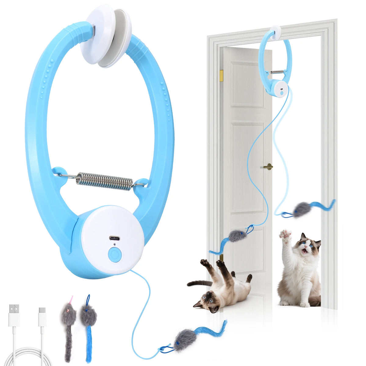 Electric Automatic Interactive Cat Toy USB Rechargeable Fluttering