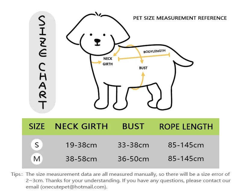 Adjustable Dog Harness Collar Leash Set Macarone Color
