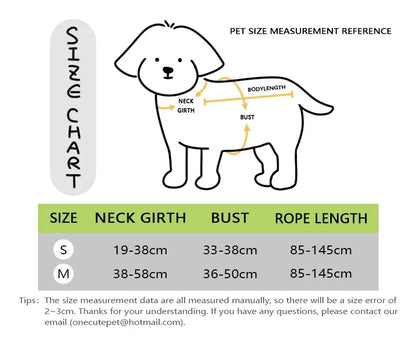Adjustable Dog Harness Collar Leash Set Macarone Color