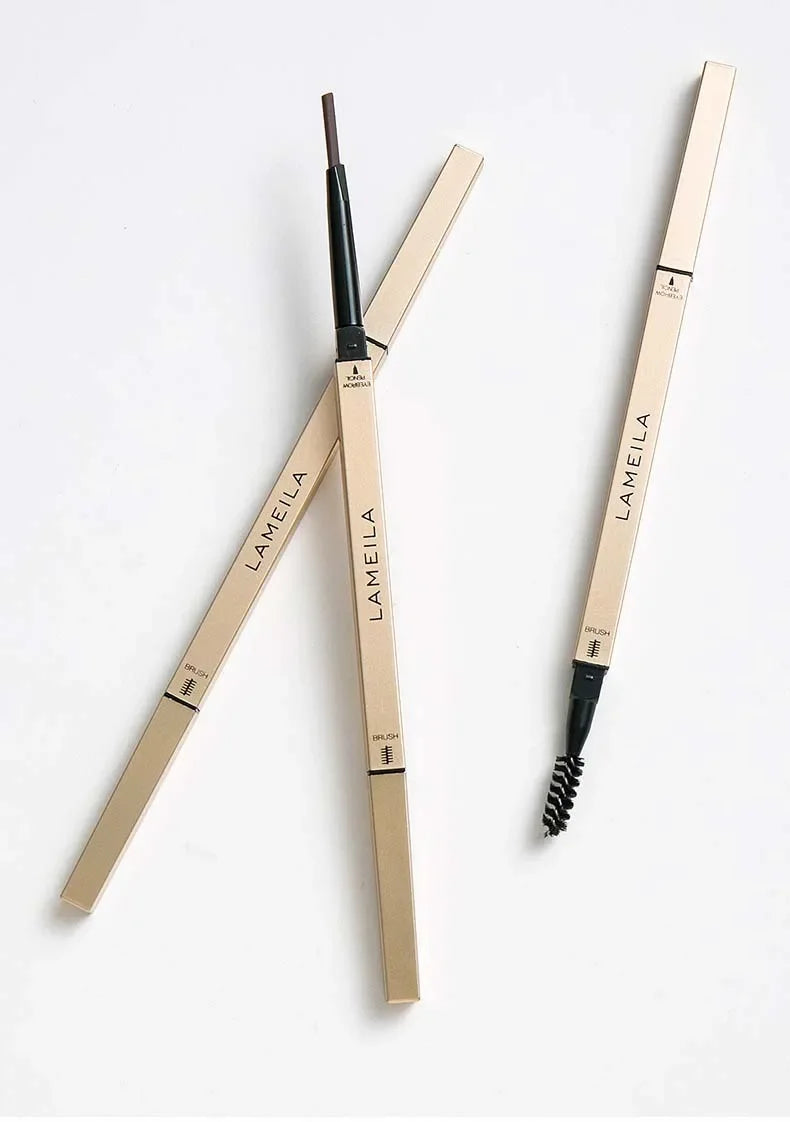 Double Head Eyebrow Pencil with Brush Waterproof Smooth