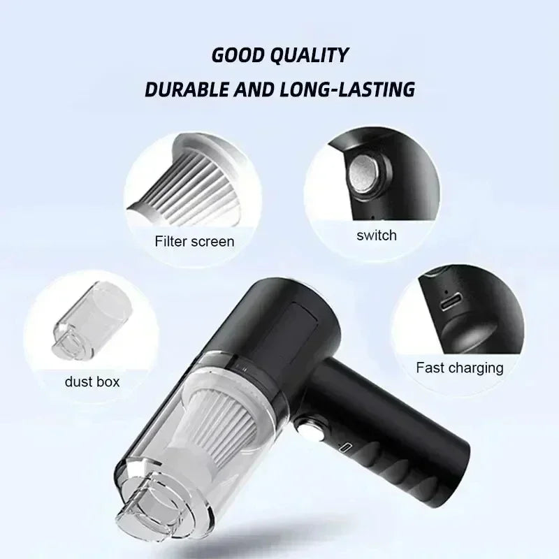 Wireless Car Vacuum USB Charging Wet Dry Dual-use Cleaner