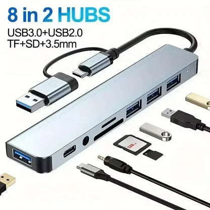 USB C Hub 8In1 7in2 7in1 Type C 3.1 To 4K HDMI Adapter