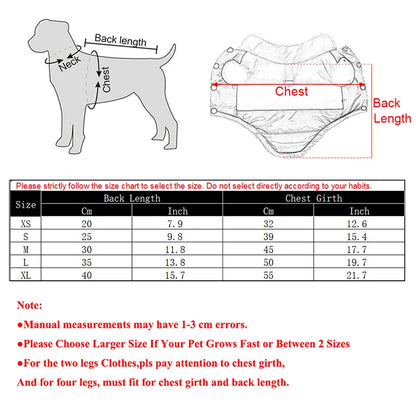 Dog Clothes Autumn Winter Warm Pet Coat Waterproof Jacket