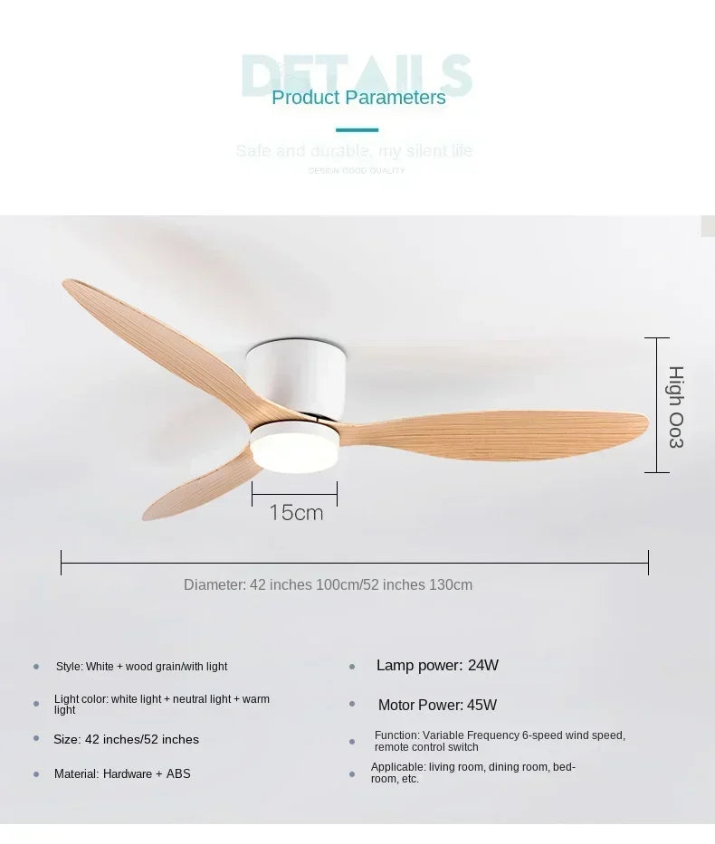 Modern LED Ceiling Fan Lights, Low Floor Decorative Lights