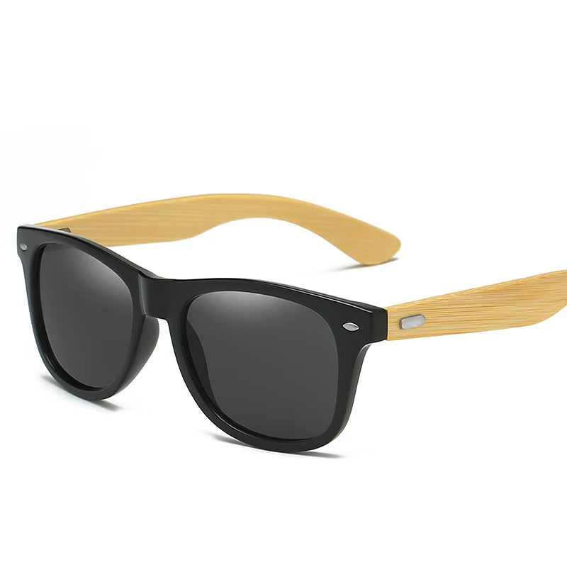 Sunglasses Men Wood Bamboo Polarized UV400 Retro Vintage