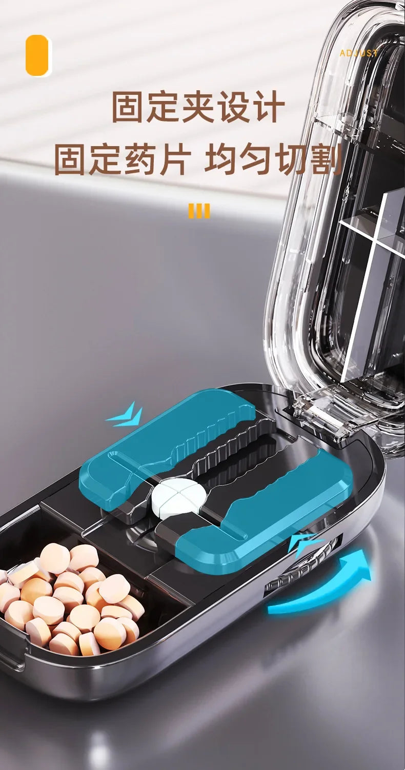 New Quartering Pill Cutter Storage Box Medicine