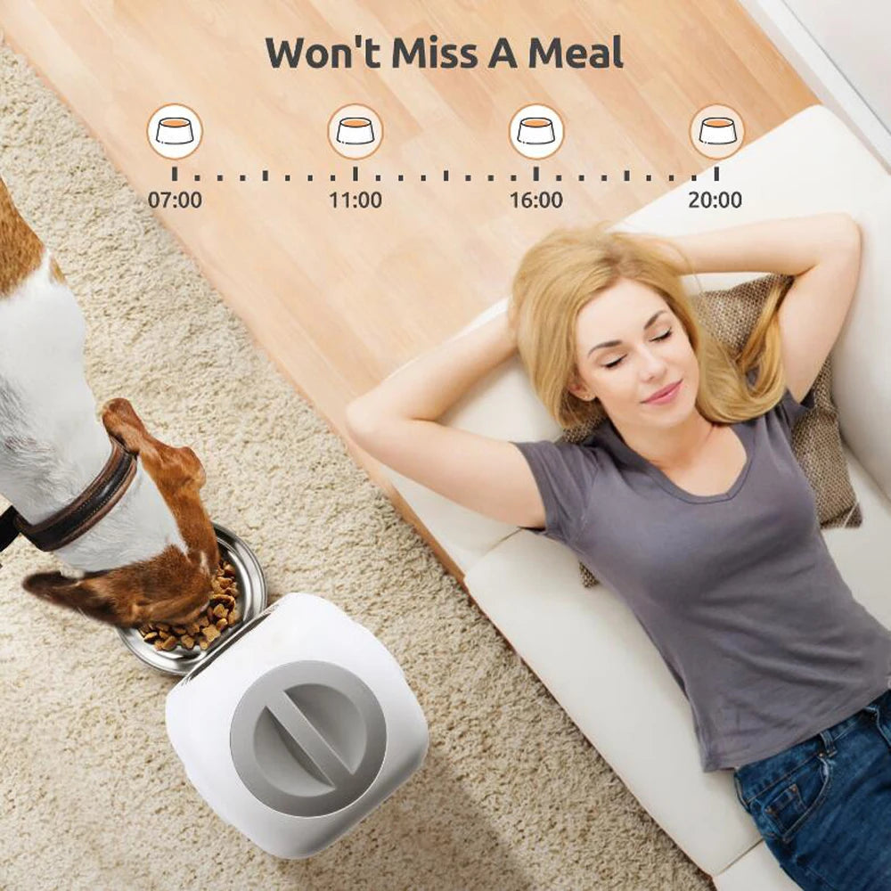 3.5L Automatic Pet Feeder For Cats WiFi Smart Swirl