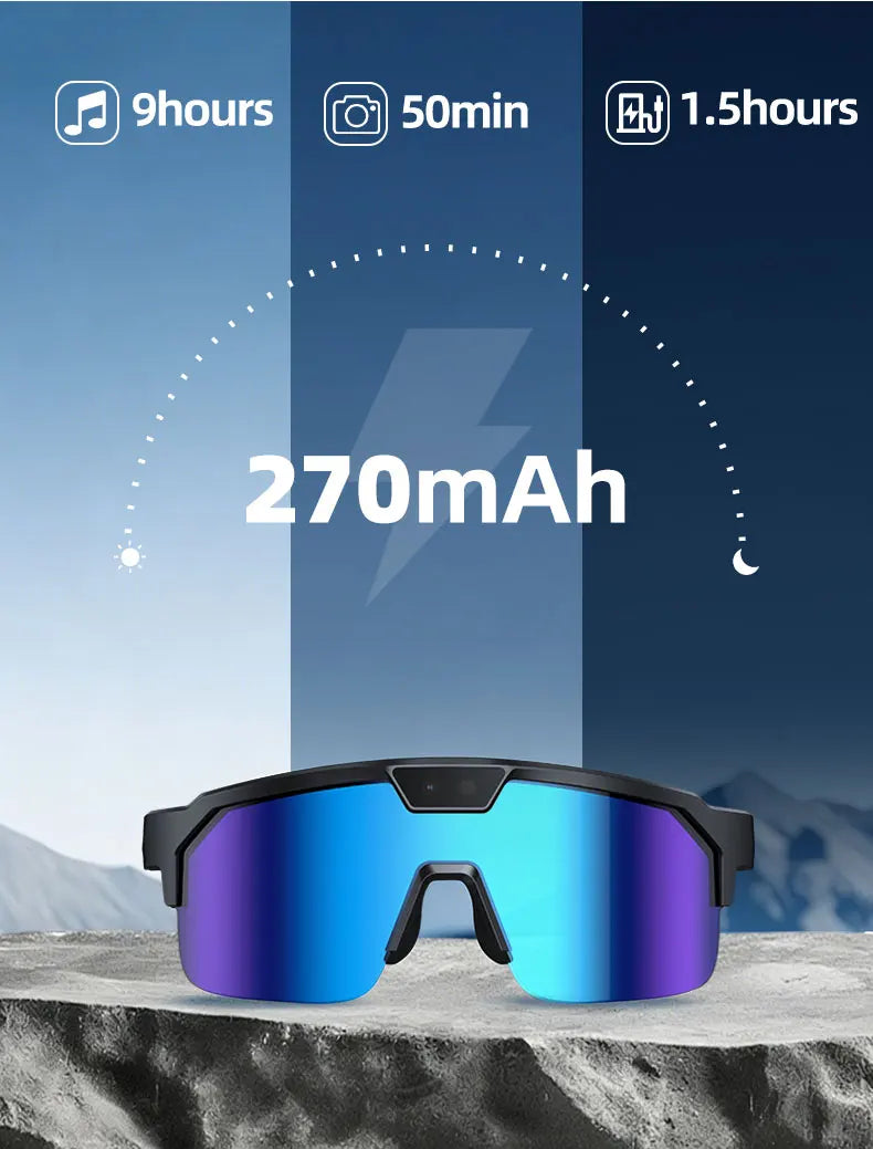 AI Smart Glasses ChatGPT 1200P Camera 30MP Anti-shake