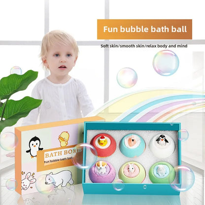 6PCS Children's Dinosaur Egg Bomb Bath Salt Balls Fun