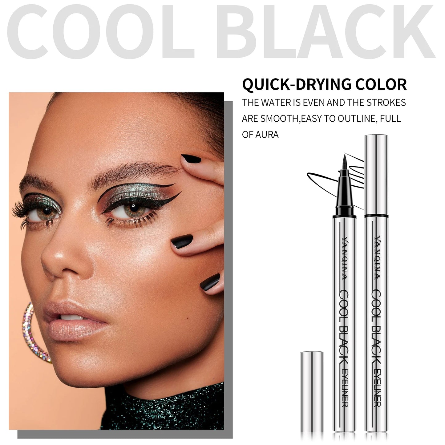 Waterproof Liquid Eyeliner Pen Sweatproof Long Lasting