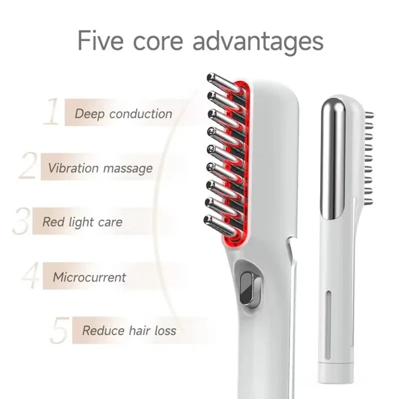 Electric Massage Comb LED Red Light Therapy Hair Growth