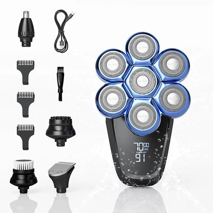 6-in-1 7D Head Shavers for Bald Men Electric Razor
