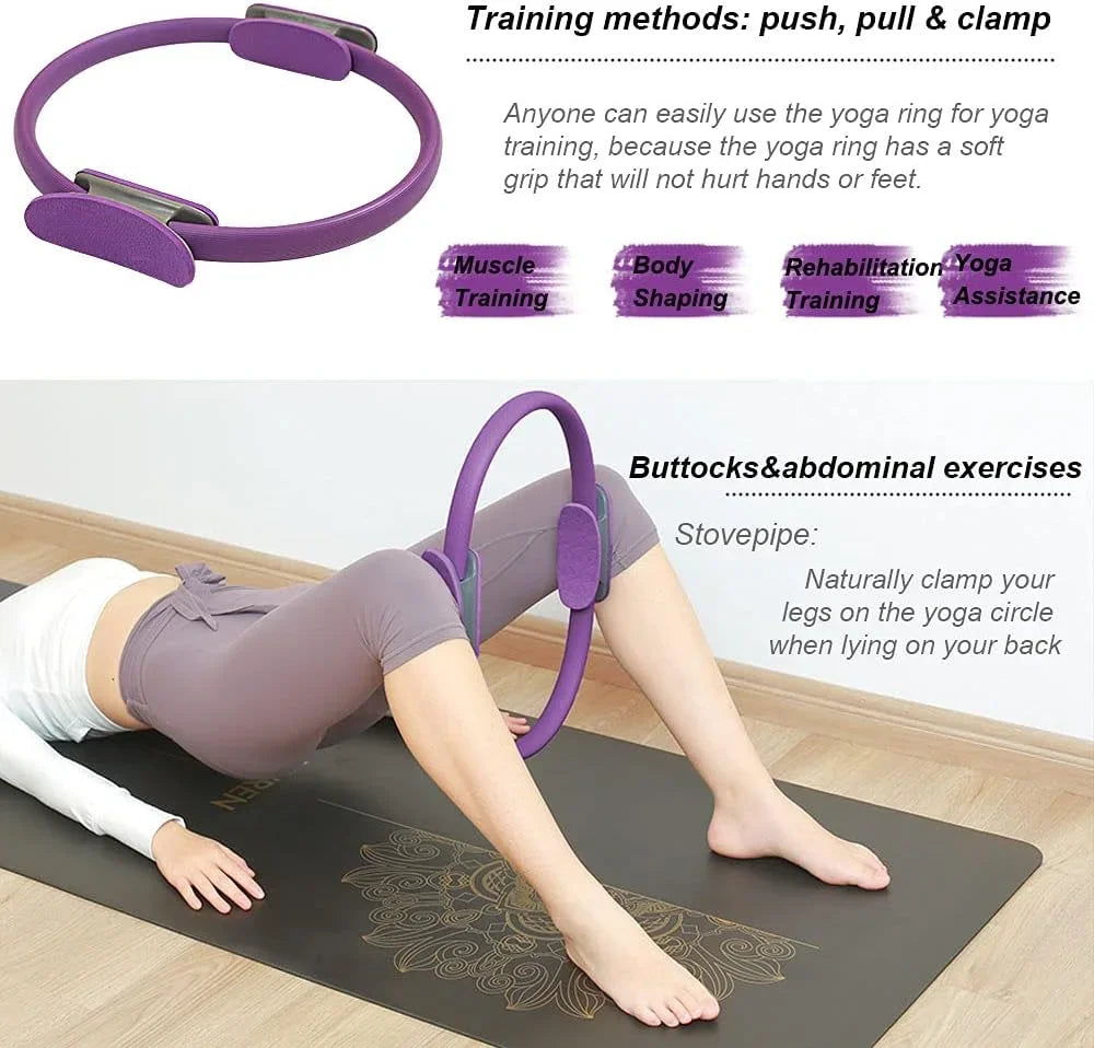 Yoga Pilates Ring Non-slip Sports Resistance Ring Fitness
